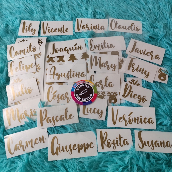 Vinilo decorativo con inicial para taza personalizada